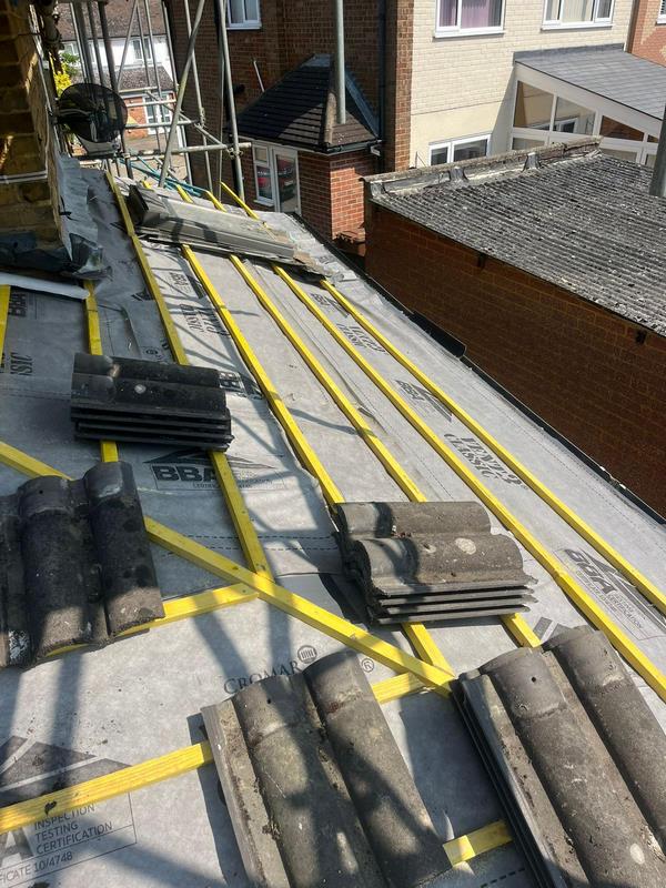 new roof re felt battens dry ridge 03