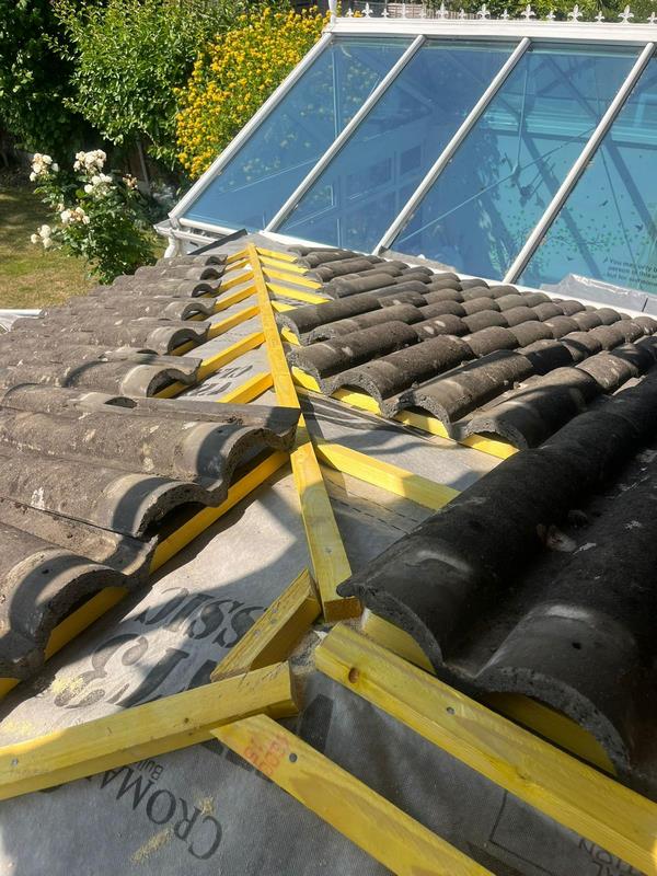 new roof re felt battens dry ridge 04