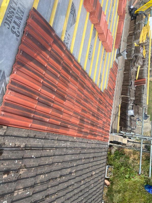 new roof tiles lead dry ridge rochester kent 04