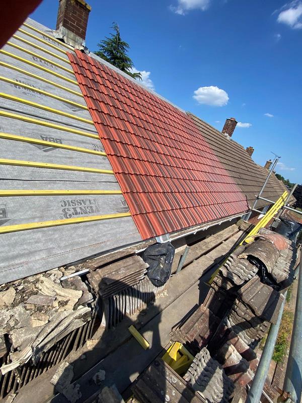 new roof tiles lead dry ridge rochester kent 10