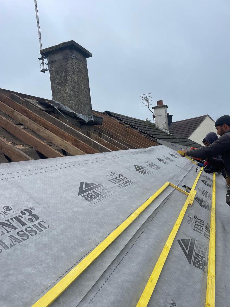 new roof re felt and new battens maidstone kent 08